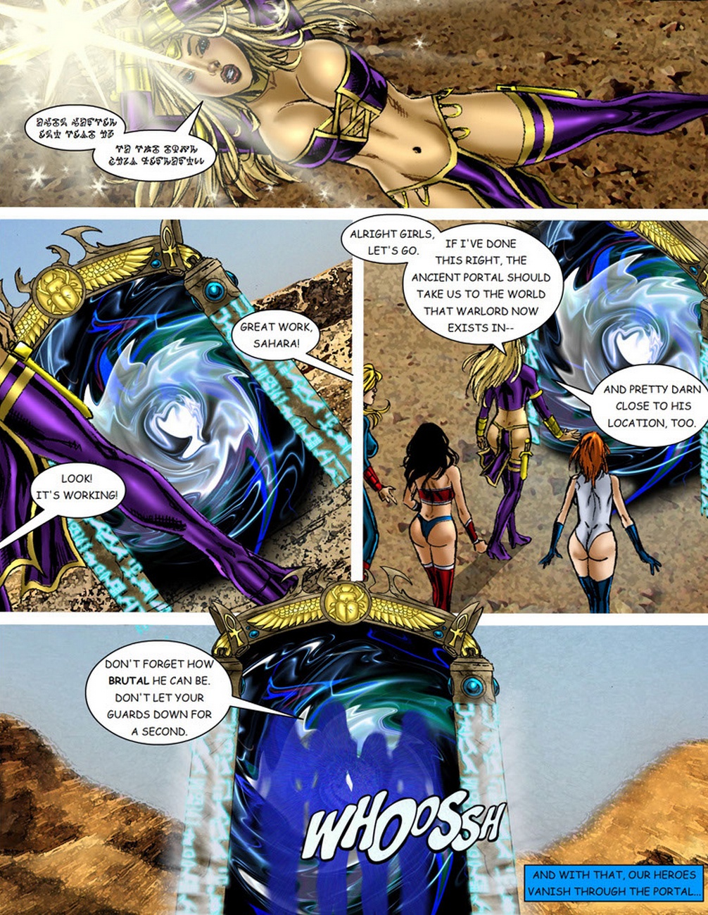 9 Superheroines VS Warlord 1 Porn Comic Page 004 