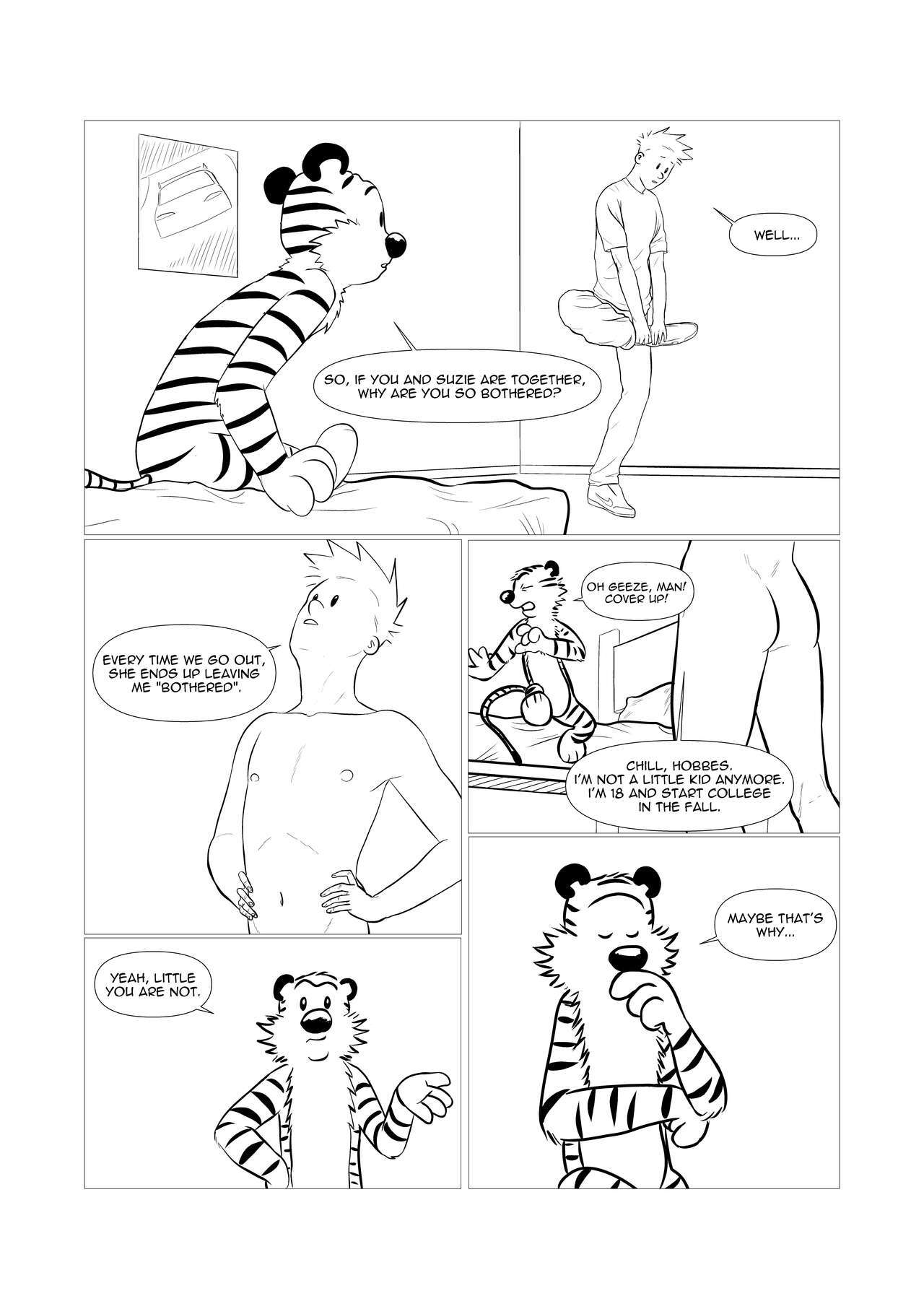 Calvin And Hobbes Gay Porn - A Boy And His Tiger 1 Porn Comic - Page 008