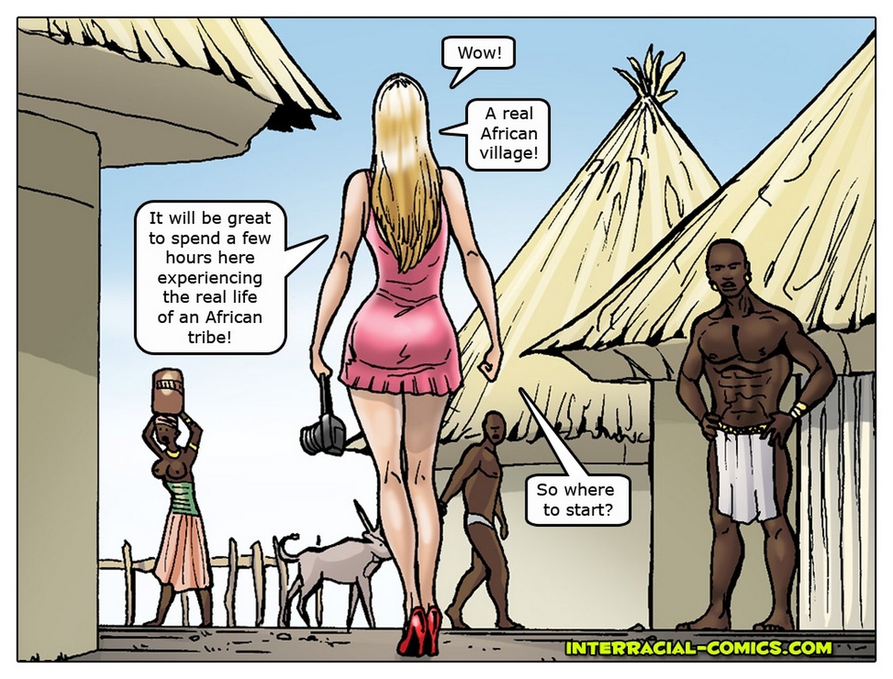 African Tribal Porn Cartoon - African Adventures Porn Comic - Page 037