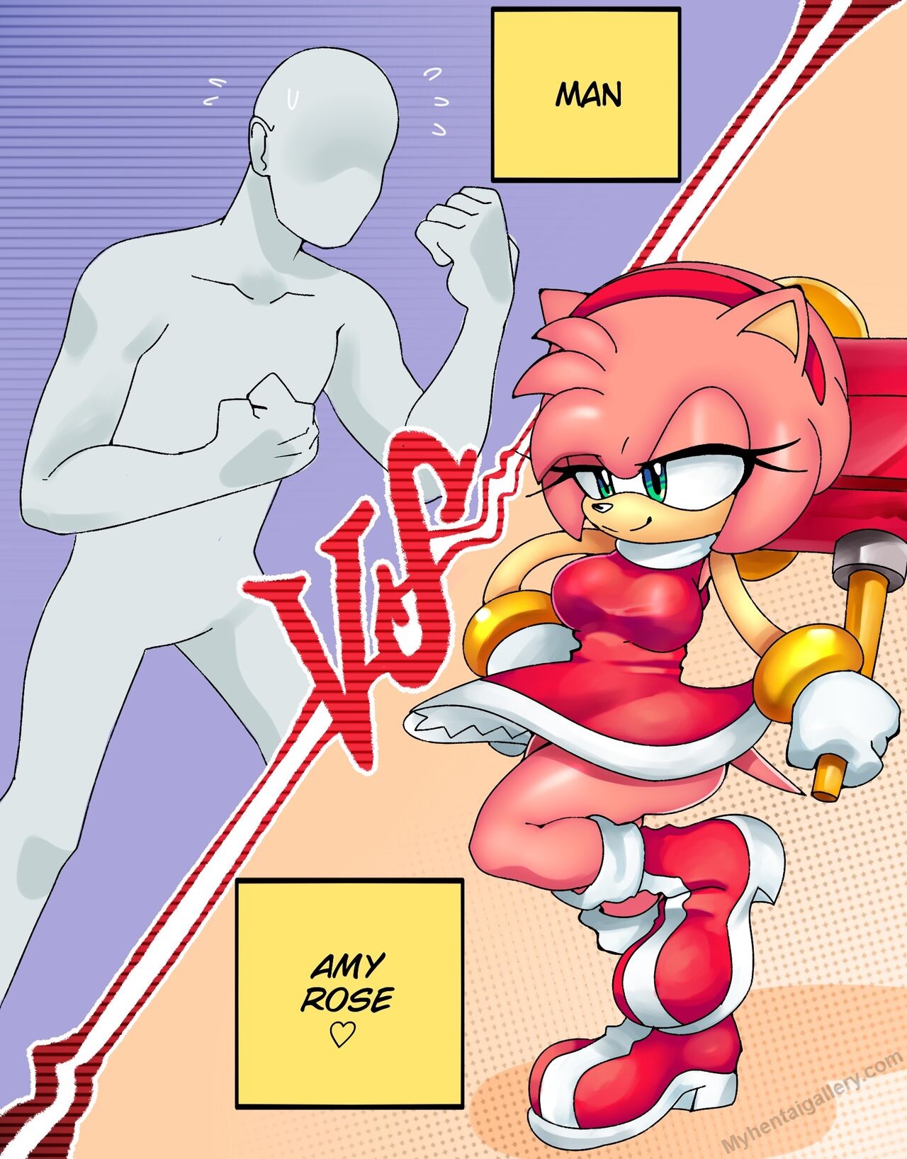 Amy Rose Tentacle Porn - Amy Rose Vs Man Rule 34 Porn Comic - Page 1_001