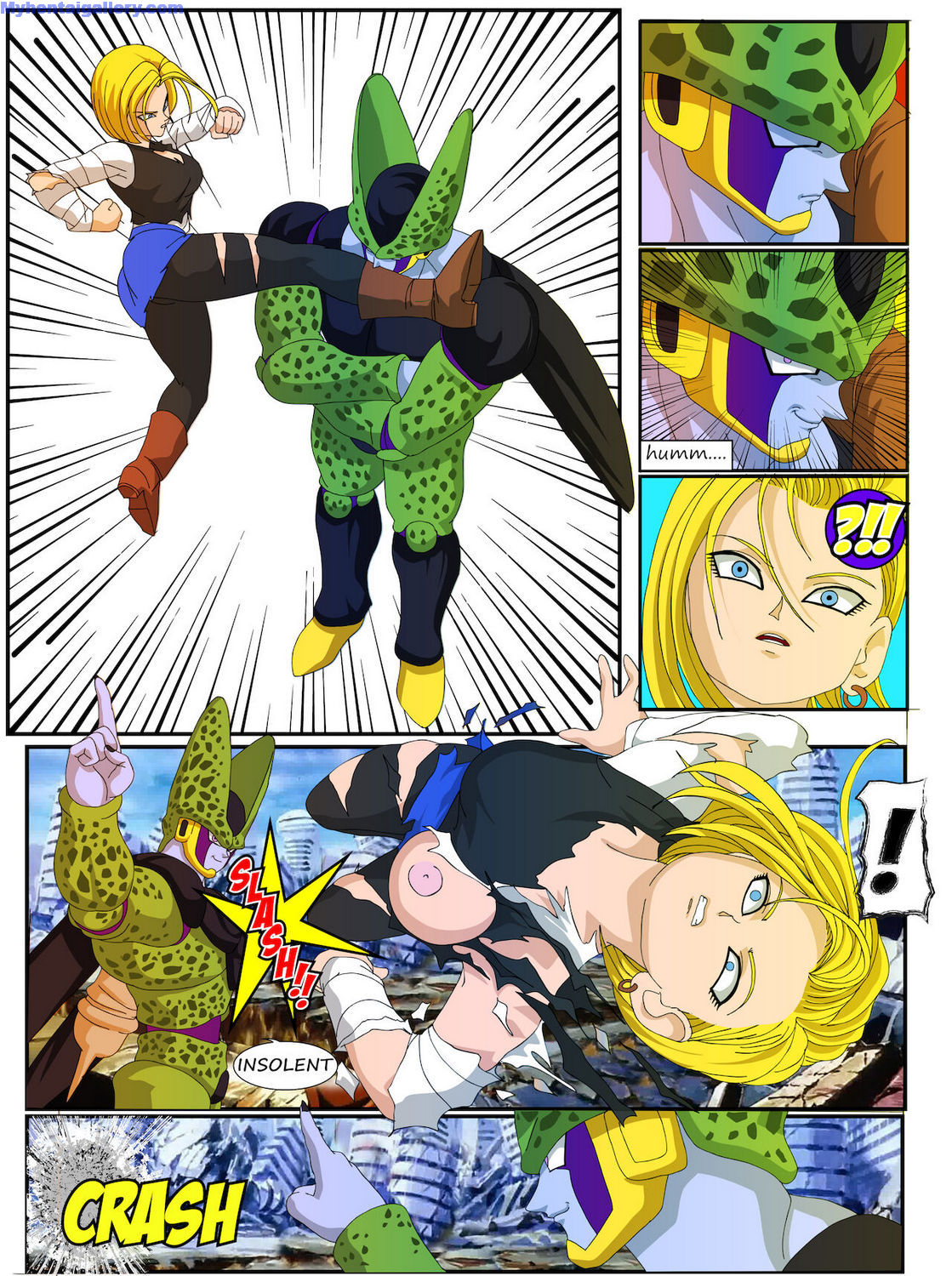 18 And Cell Hentai - Android 18 vs Cell HD Hentai Porn Comic - 002