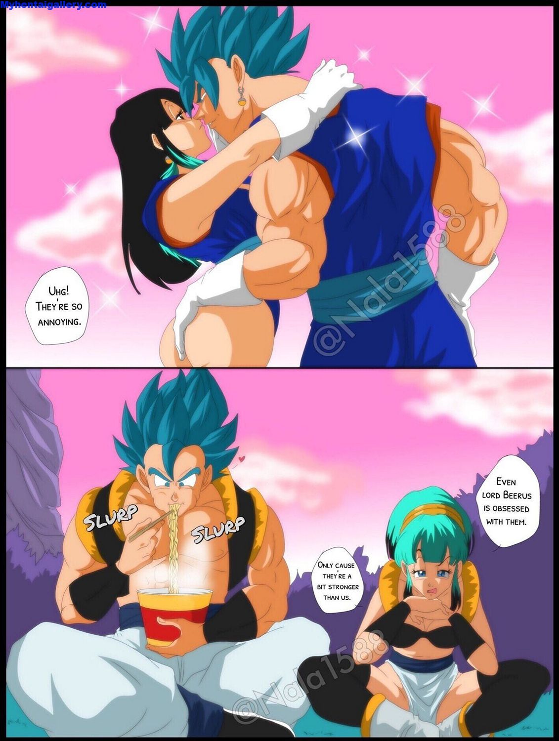 Bang Bang - Bulchi x Gogeta Porn Comic - Page 002