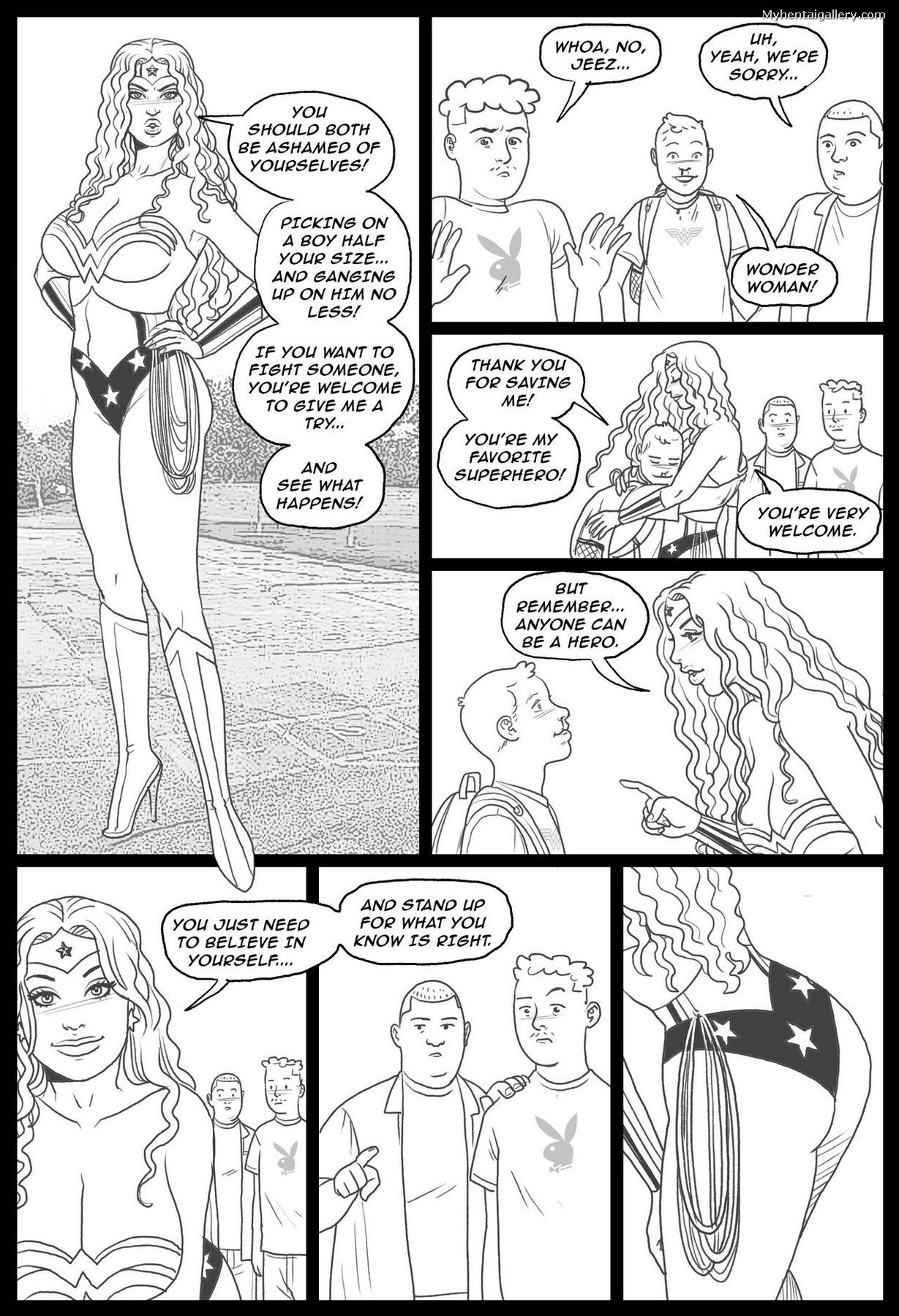 Bang My Bully 2 - The Taming Of Wonder Woman Porn Comic - Page 002