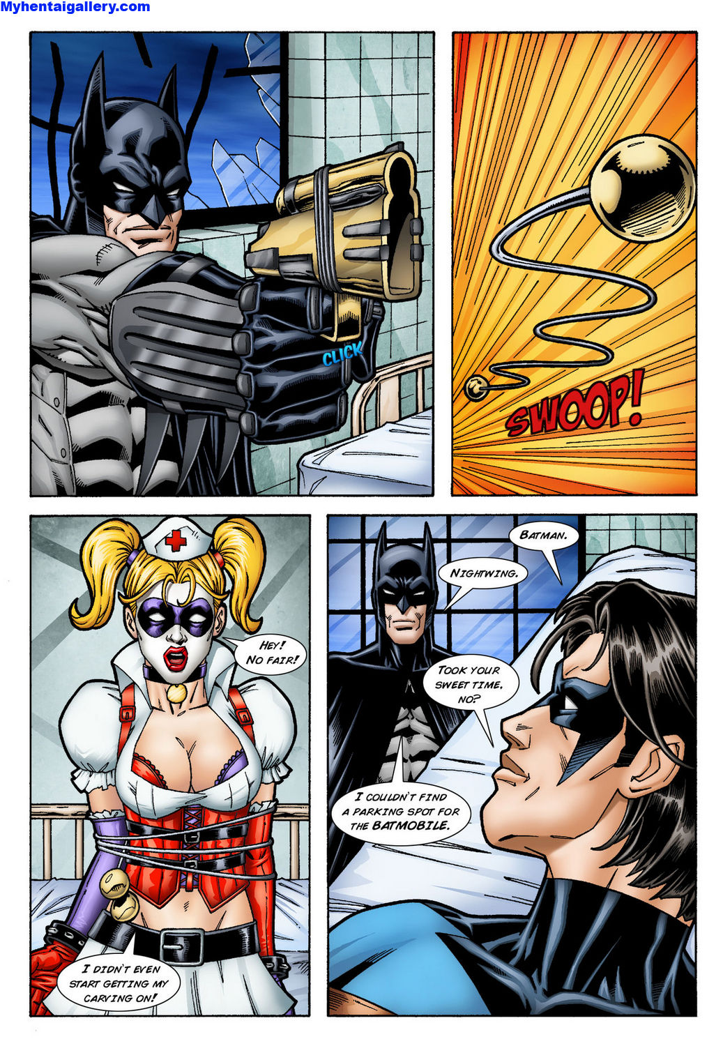 Batman Harley Quinn Animated Porn - Batman And Nightwing Discipline Harley Quinn Porn Comic - Page 003