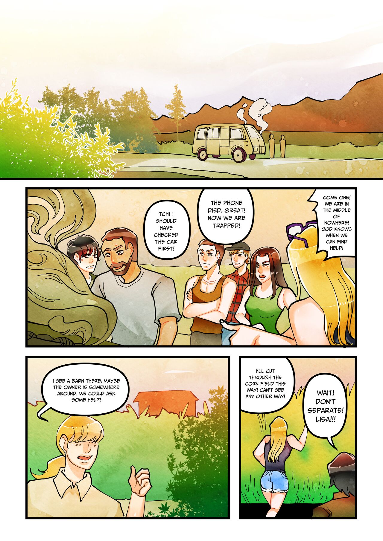 Beside The Road Porn Comic - Page 002