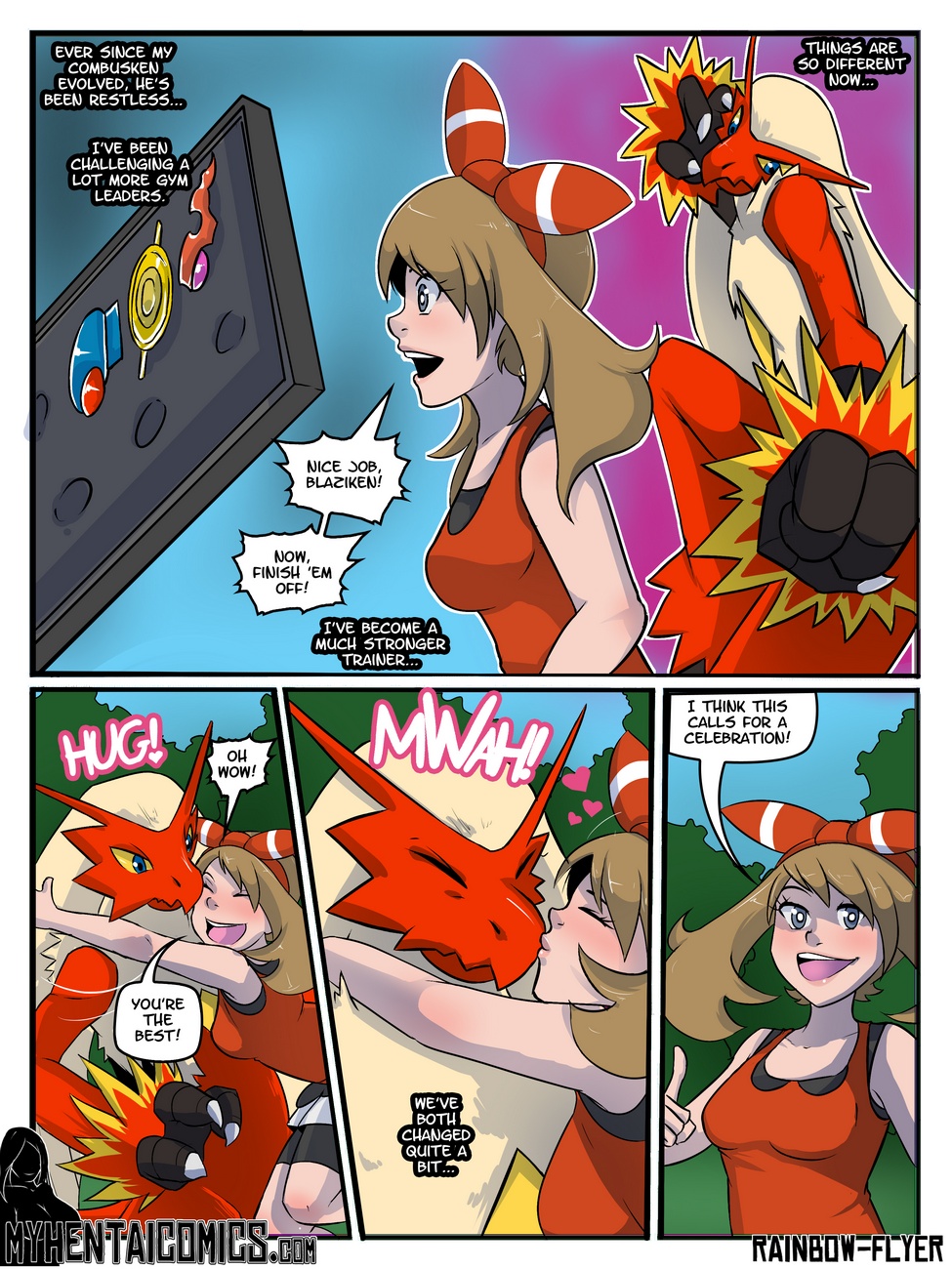 Lucario Blaziken Porn - Blaziken Burst!! Porn Comic - Page 002