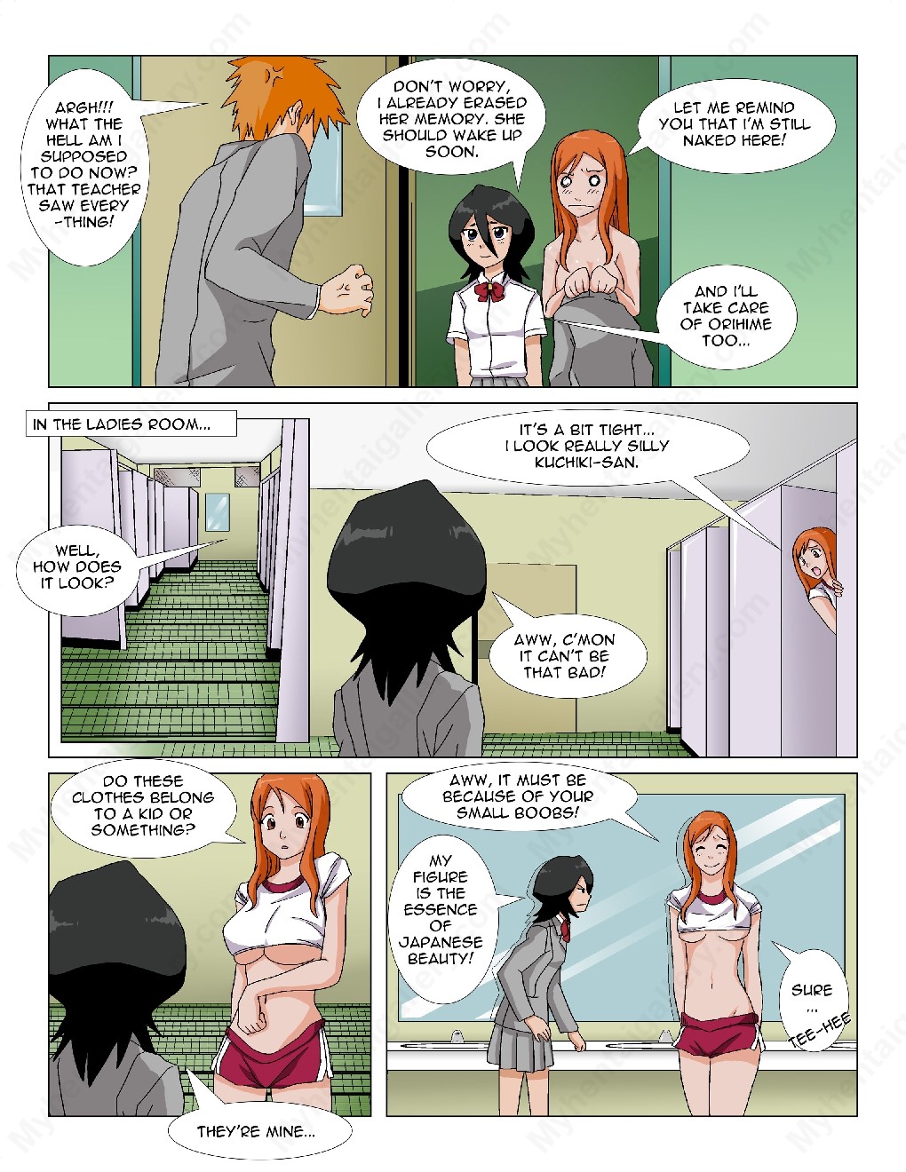 1020px x 1320px - Bleach - Triple Size Panic Porn Comic - Page 003