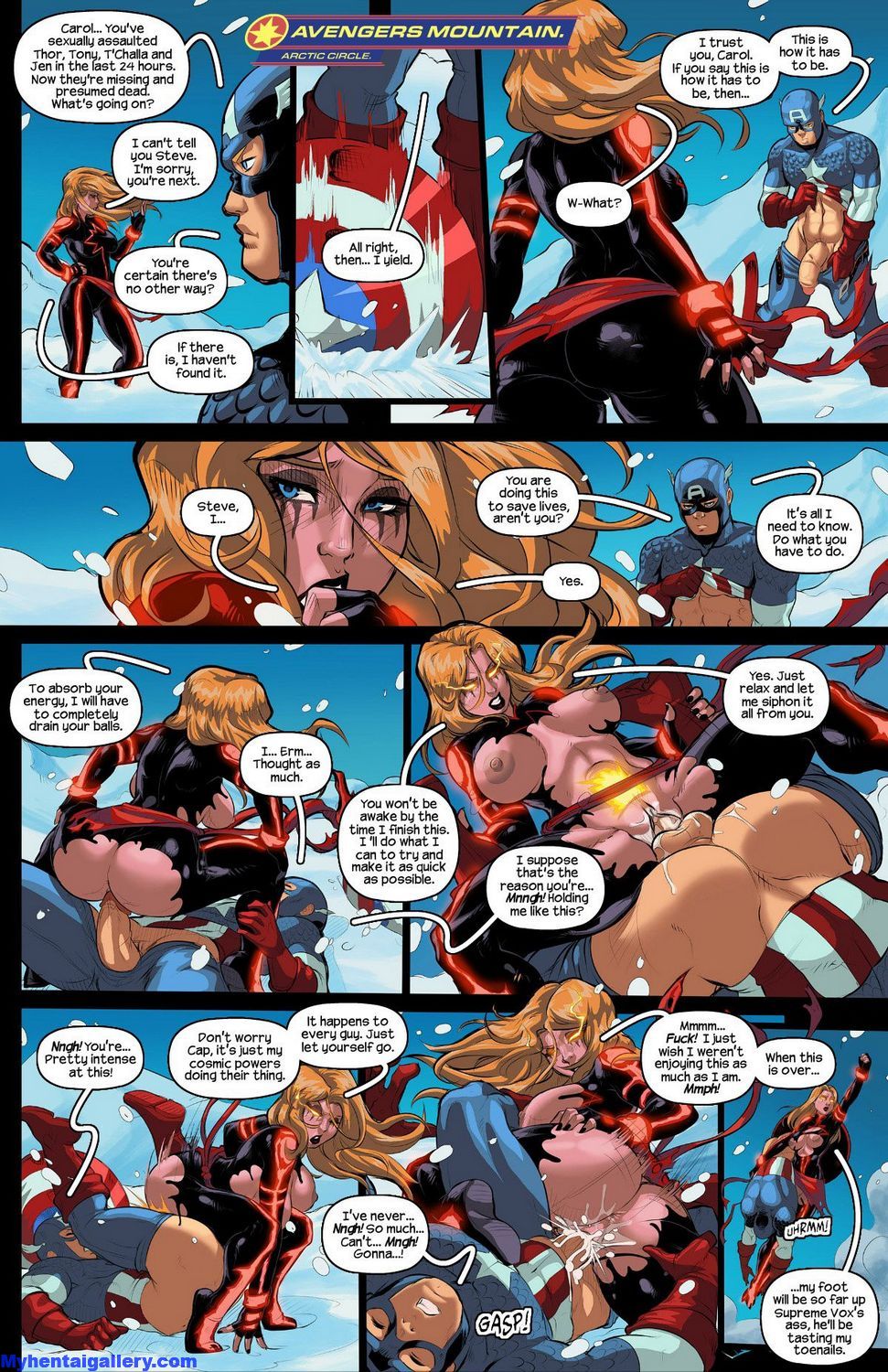 Marvel Lesbian Foot Porn - Captain Marvel - The Lust Avenger Porn Comic - Page 003