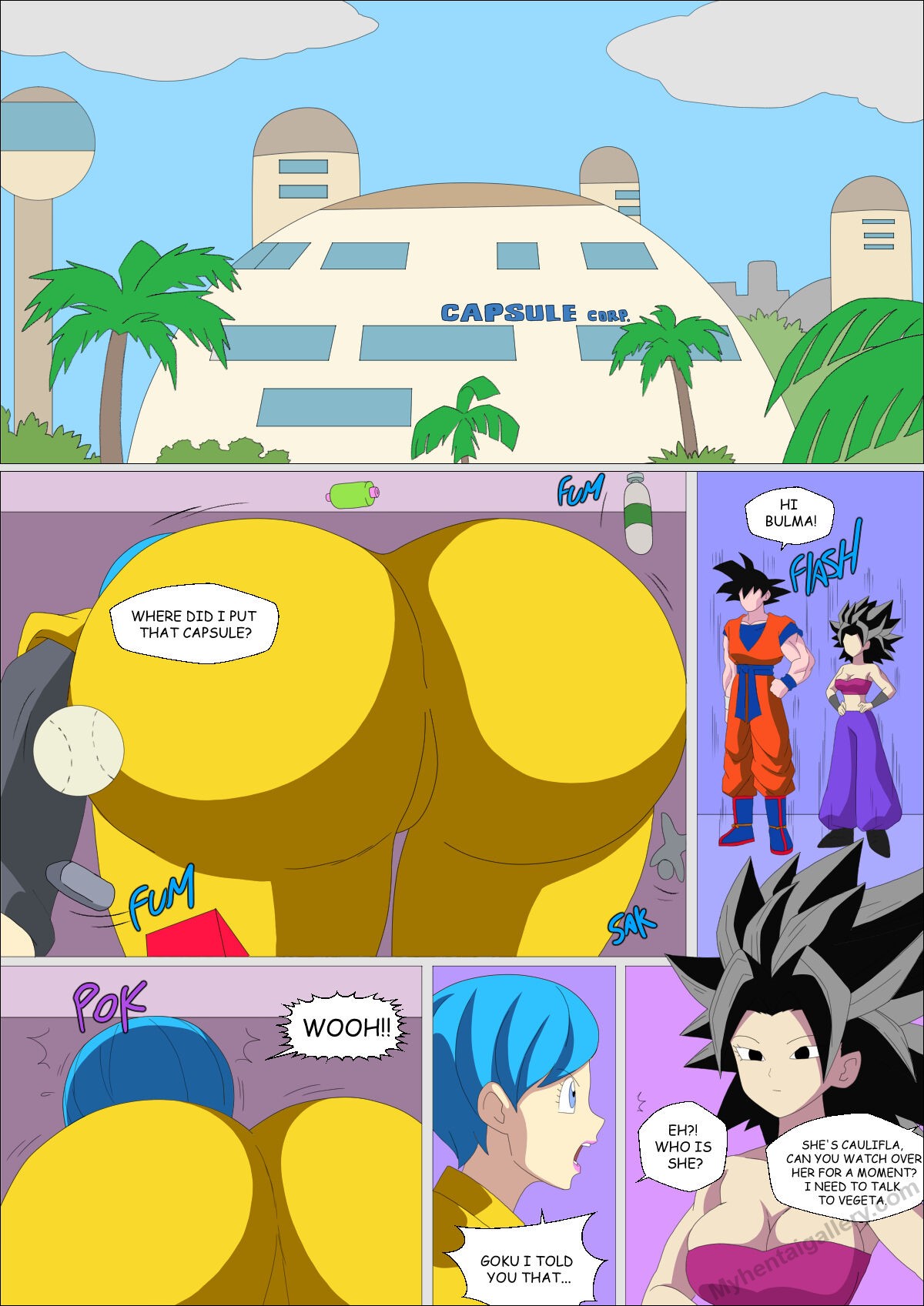 Caulifla x Bulma Porn Comic - Page 001