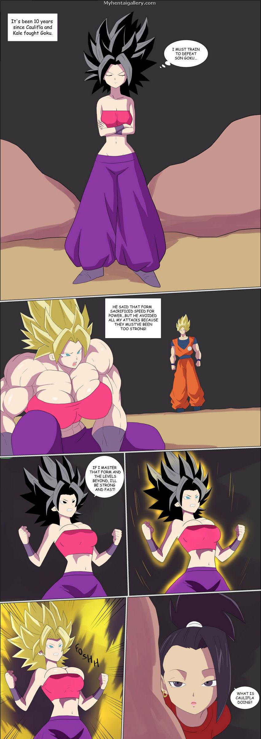 Caulifla x Kale Porn Comic - Page 001