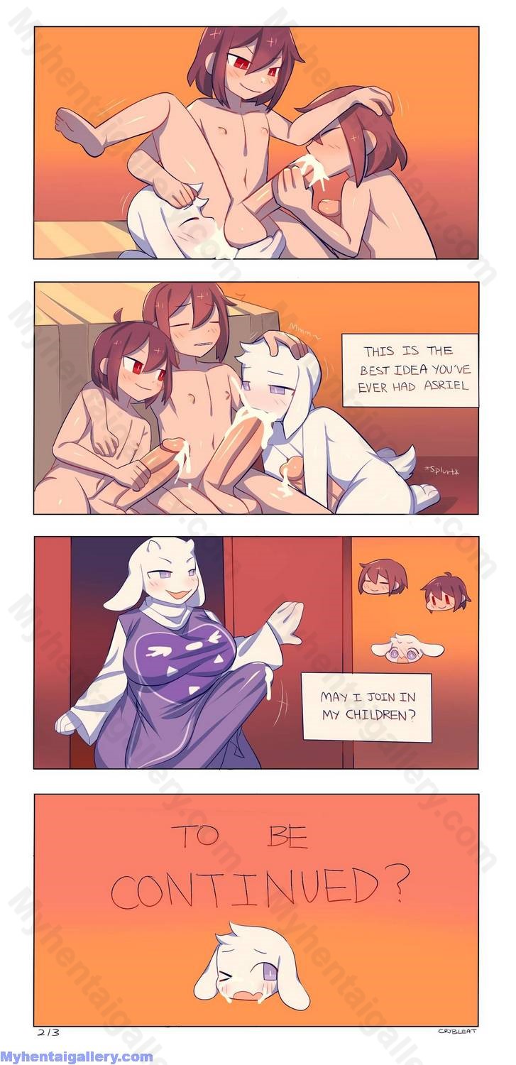 Chara x Asriel x Frisk Porn Comic - Page 003