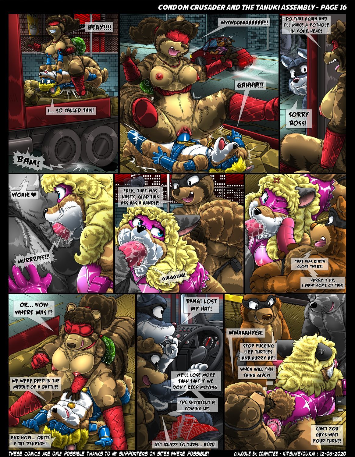 Condom Crusader And The Tanuki Assembly Porn Comic - Page 016_1