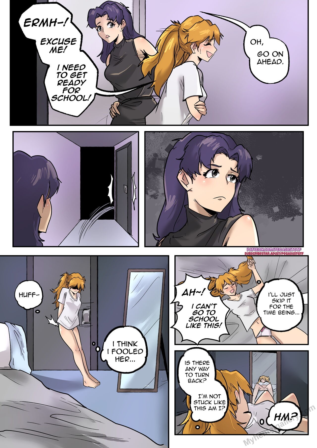 Evangelion Crossdressing Porn Comic - Page 014