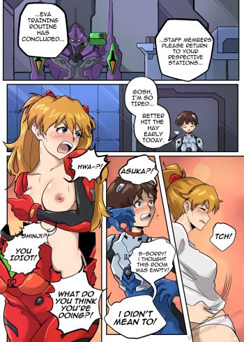 Hentai Template - Evangelion Crossdressing Hentai HD Porn Comic - My Hentai Comics