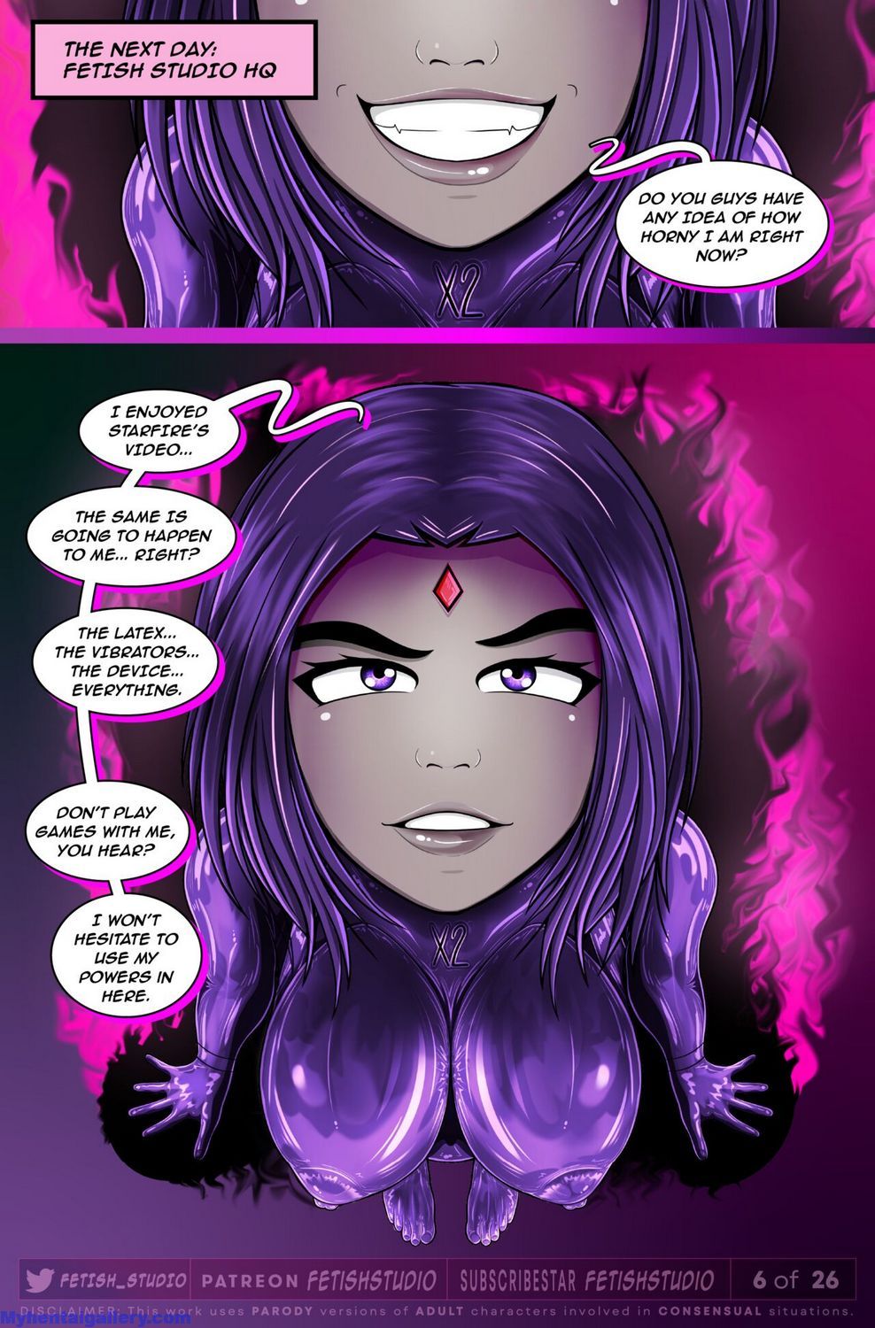 Latex Fetish Art - Fetish Abyss 4 - Latex Drone Raven Porn Comic - Page 007