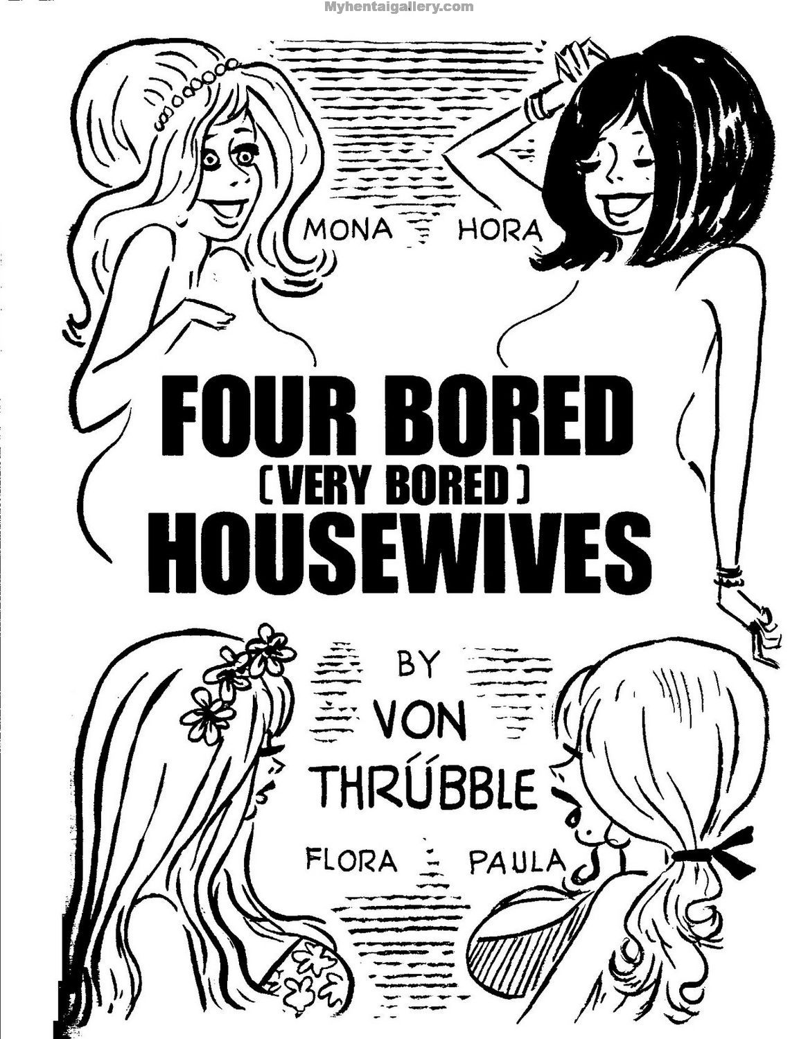 Four Very Bored Housewives 1 - Paula Is Overdue Porn Comic - Page 001