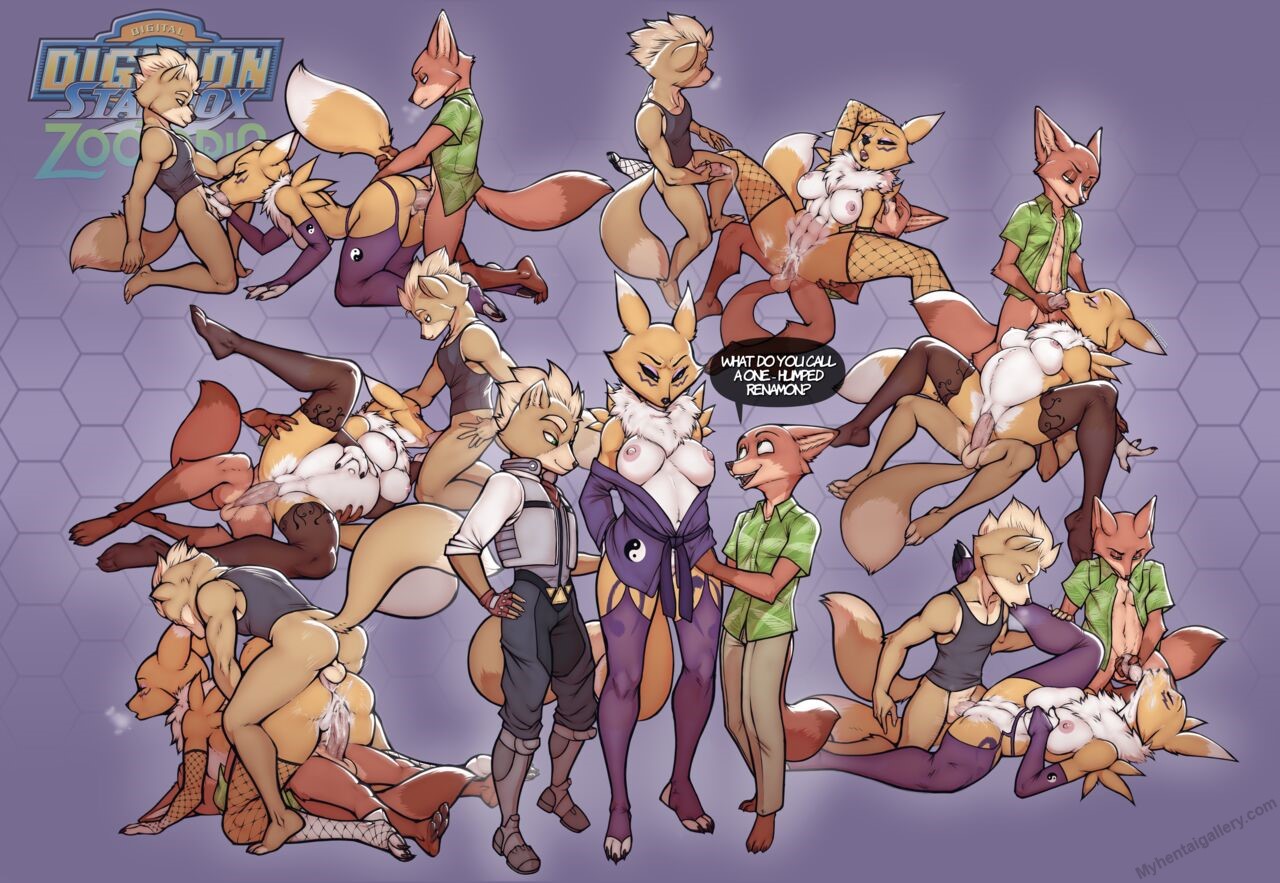 Fox McCloud x Renamon x Nick Wilde Porn Comic - Page 001