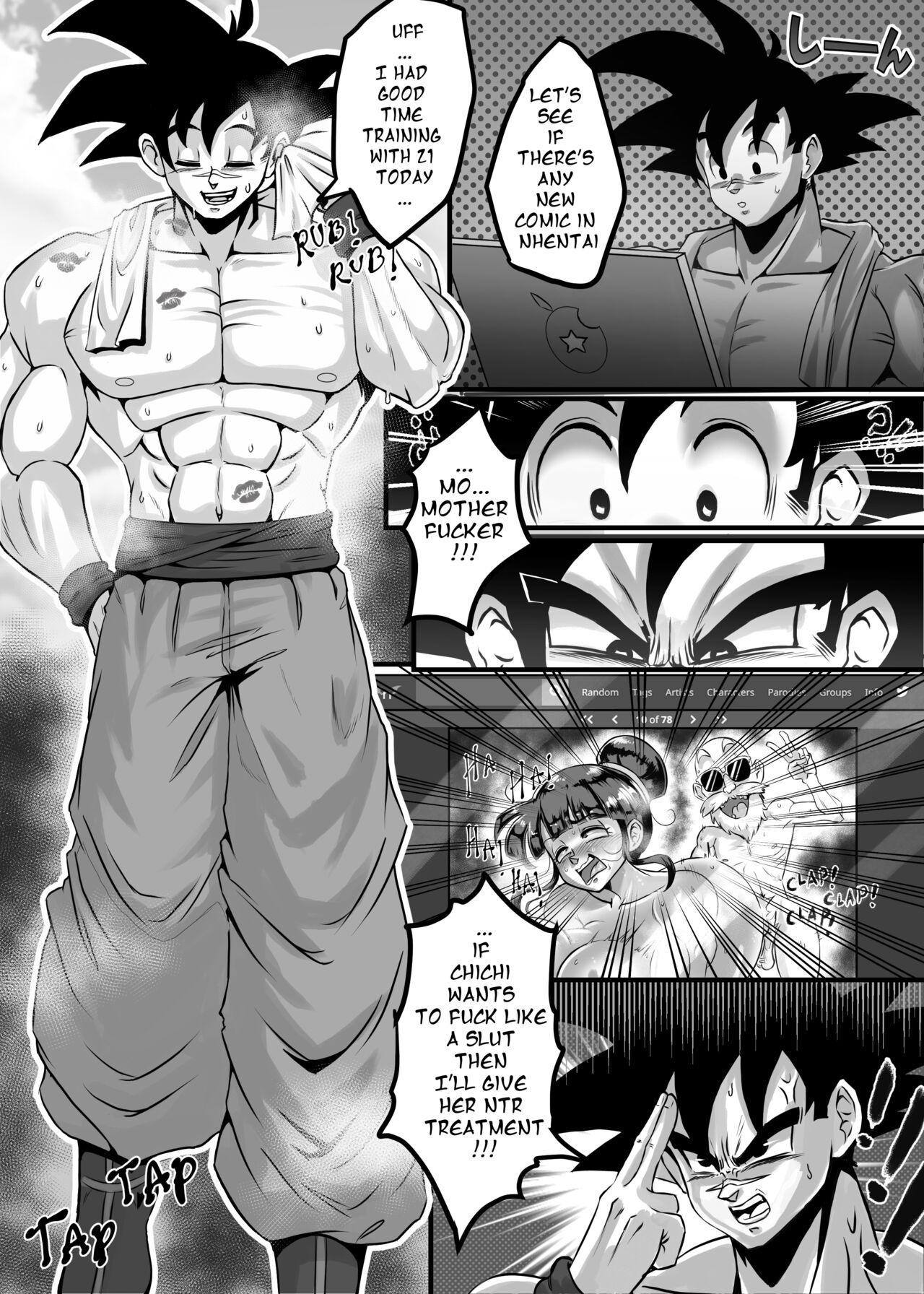 Goku x Chi Chi Porn Comic - Page 001