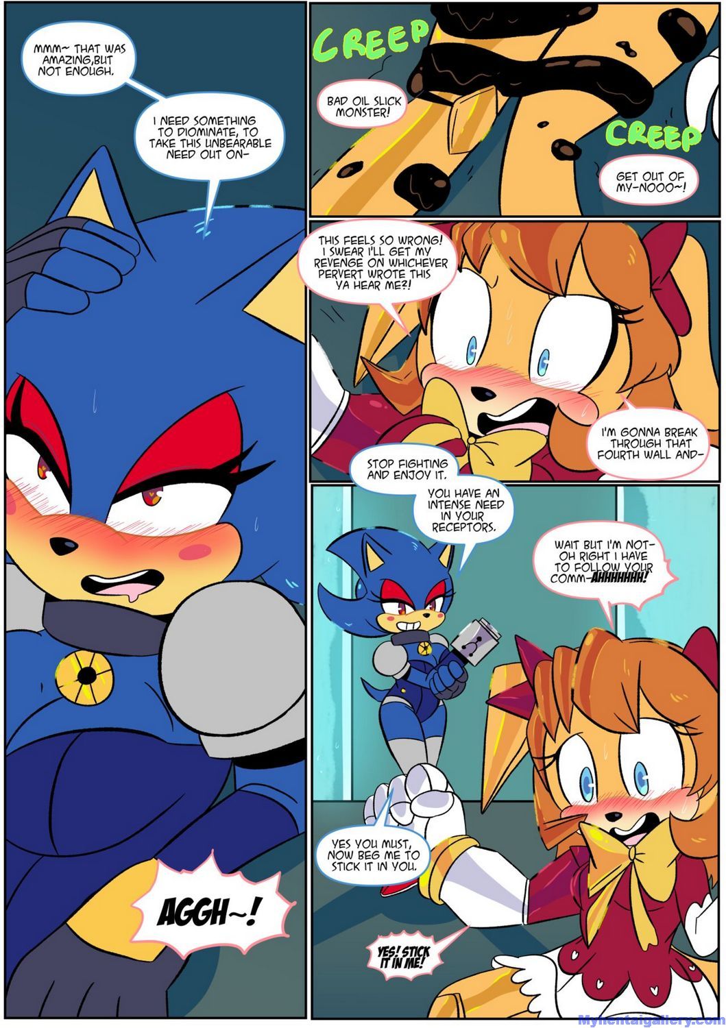 Female Sonic Hentai Porn - Gotta Girl Fast 4 - Metal Sonic HD Hentai Porn Comic - 009