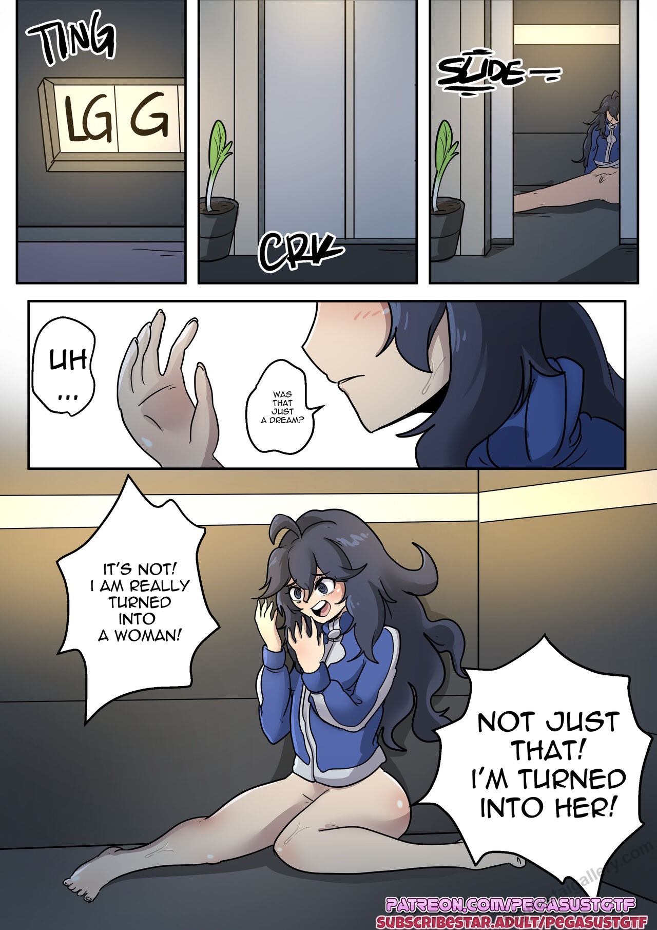 Hex Maniac Elevator TG Porn Comic - Page 010