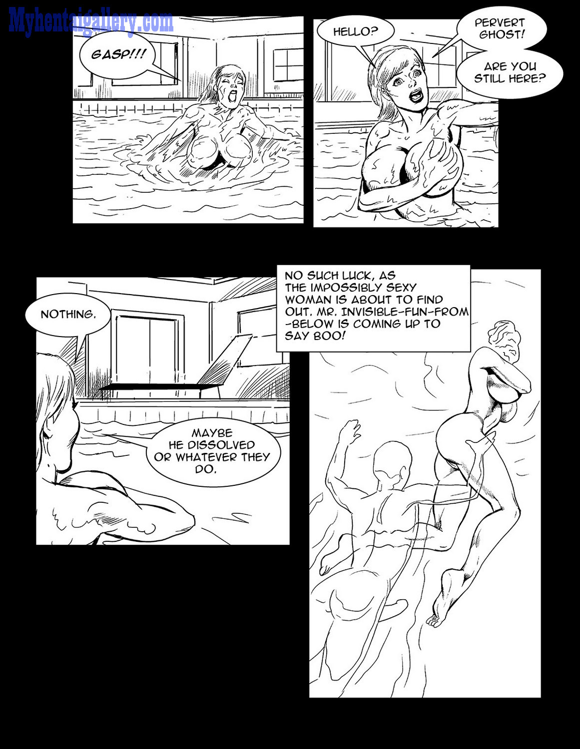 Invisible Sex Maniac - Pool Poon Porn Comic - Page 005