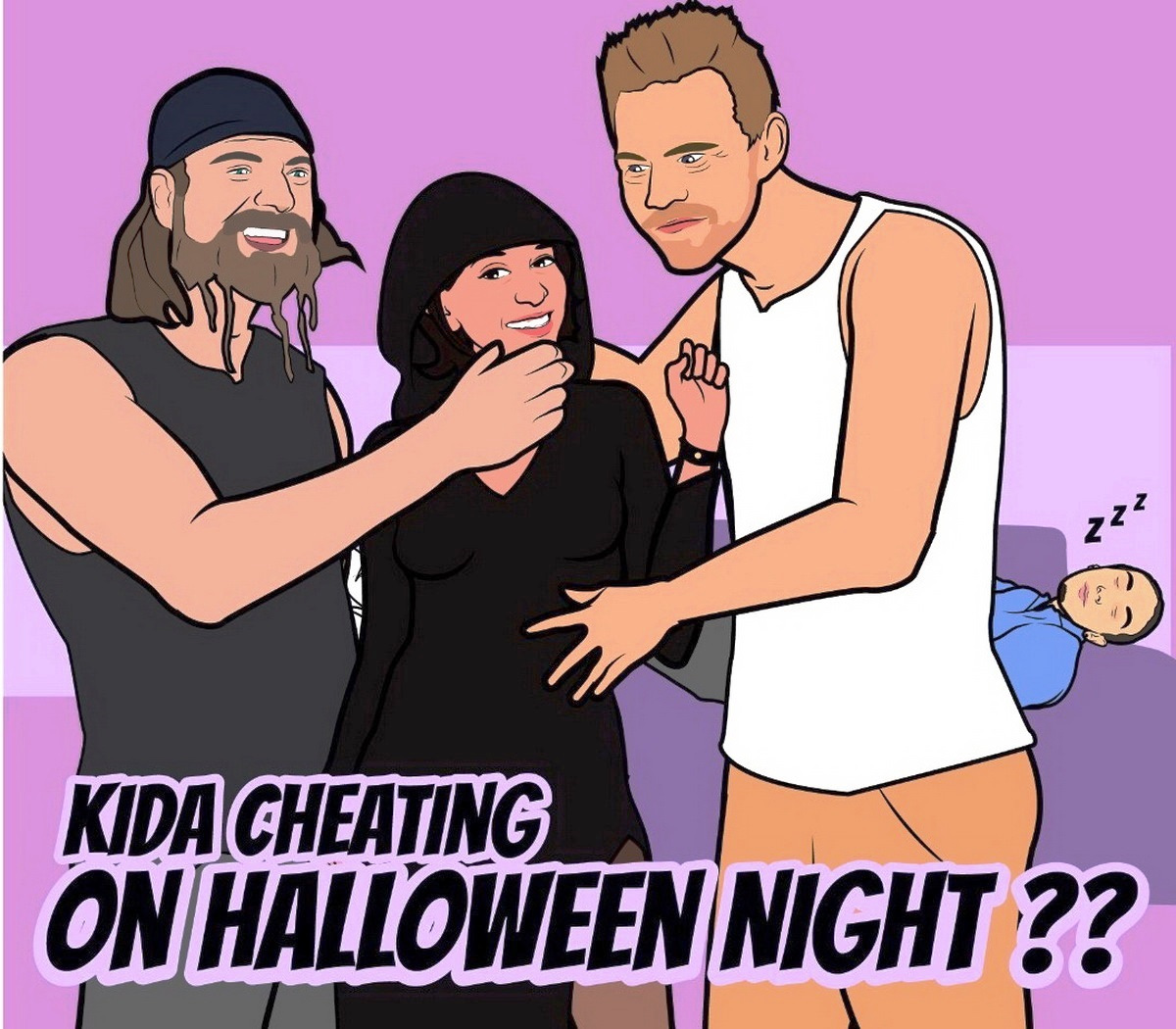 Kida Cheating On Halloween Night Porn Comic - Page 001