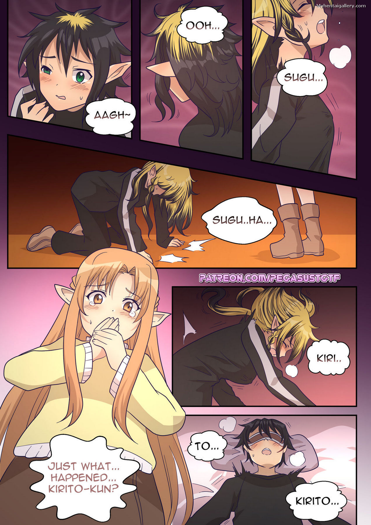 Kirito Into Leafa Porn Comic - Page 003