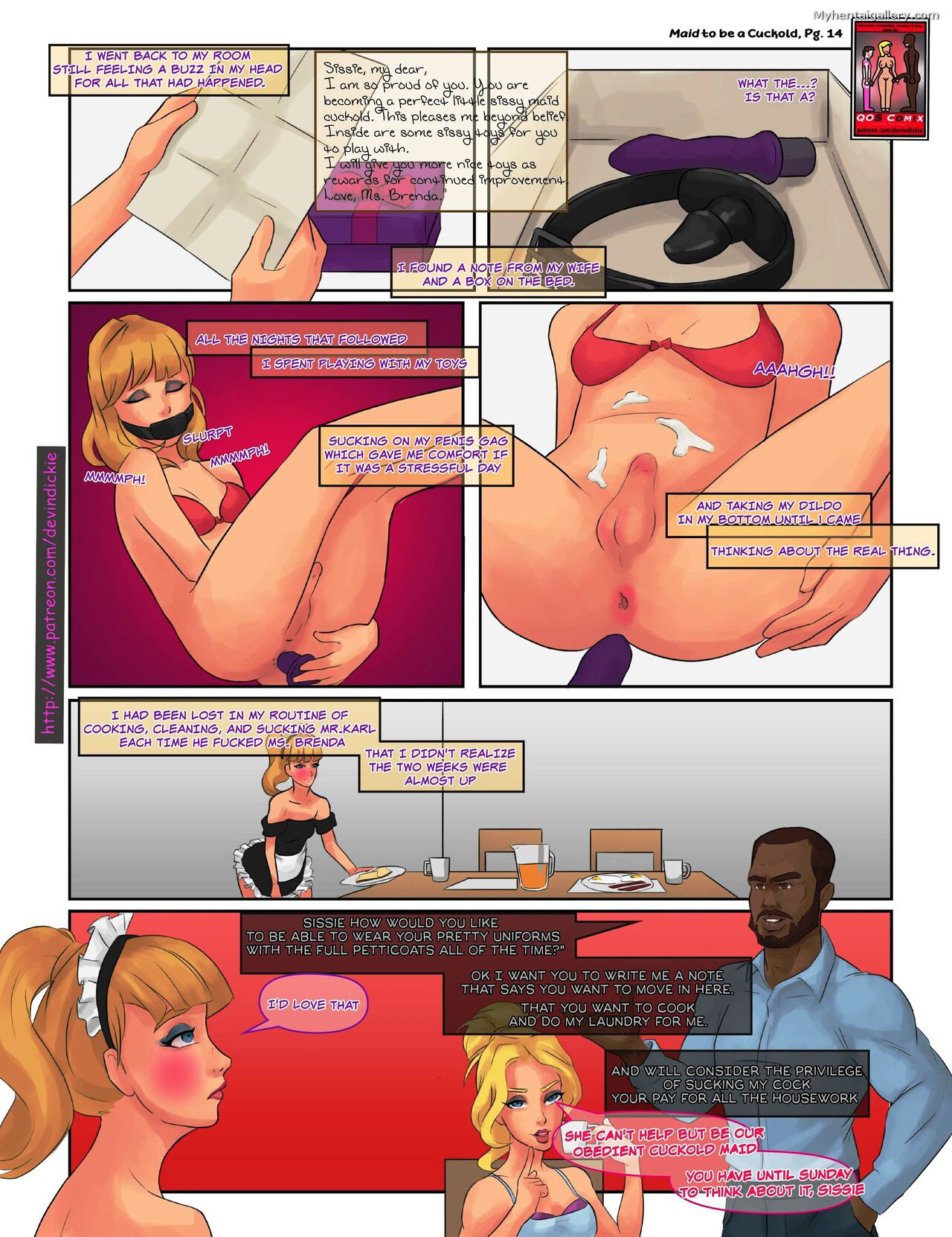 Maid To Be A Cuckold! Porn Comic - Page 014