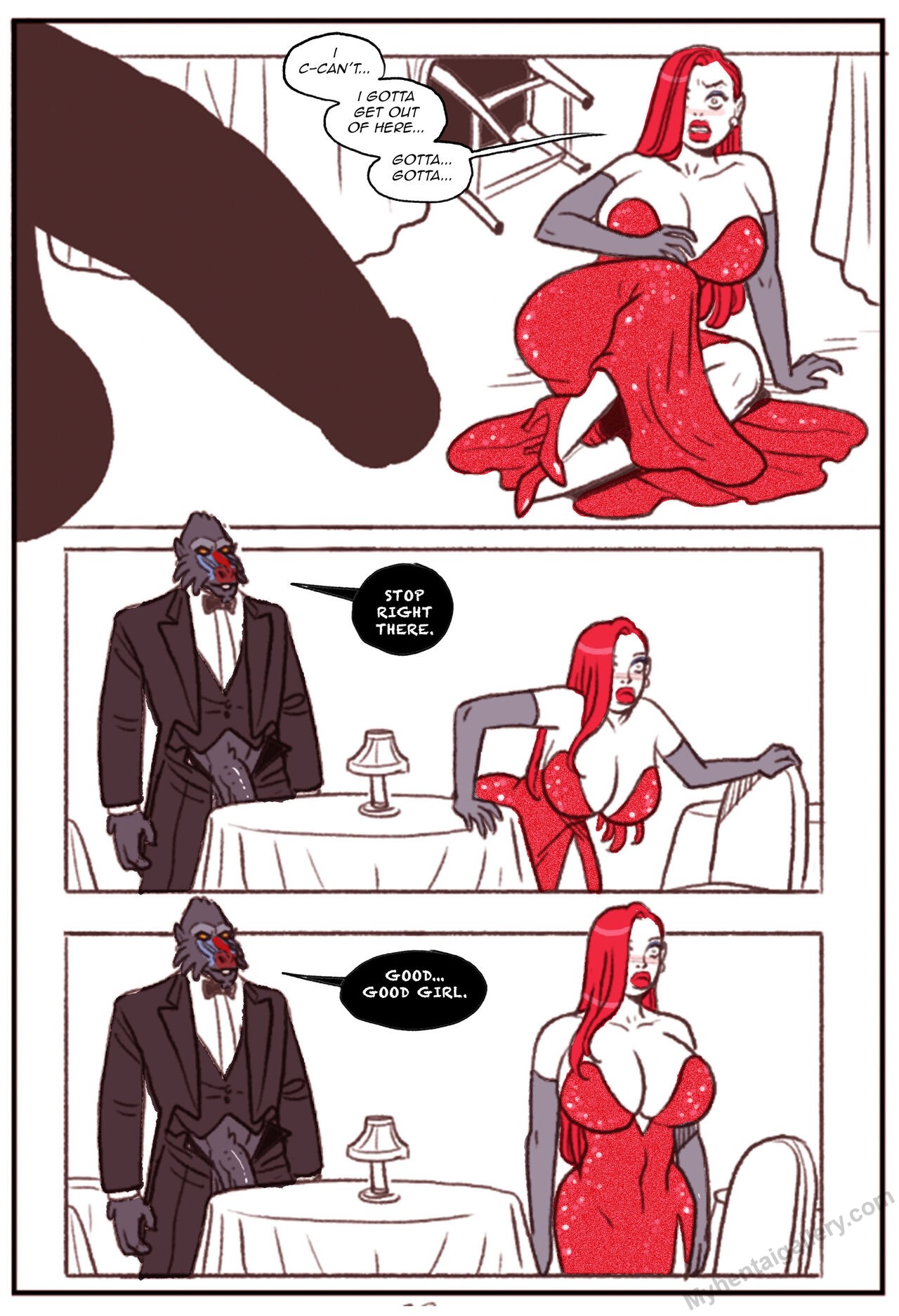 Mandrill - Who Fucked Jessica Rabbit (Pregnant Version) Manga Comic ...