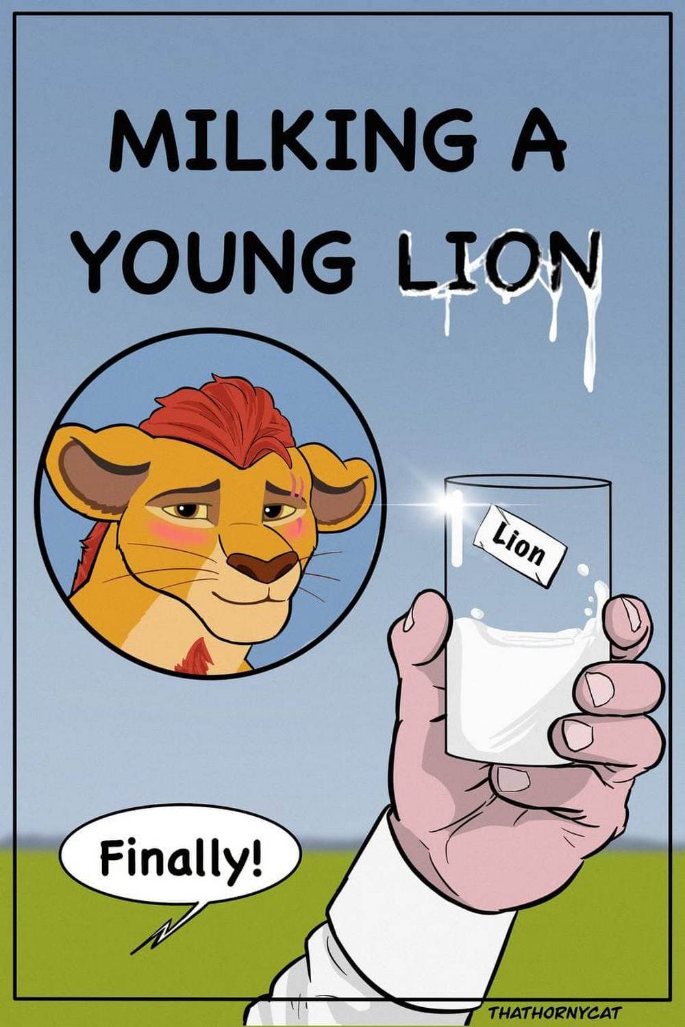 Milking A Young Lion Porn Comic - Page 001