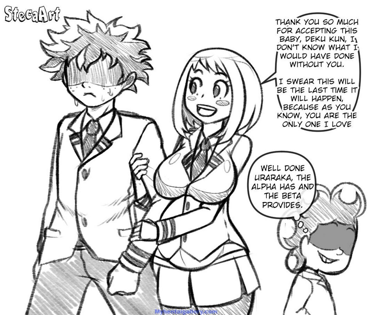 Mineta x Uraraka Porn Comic - Page 014