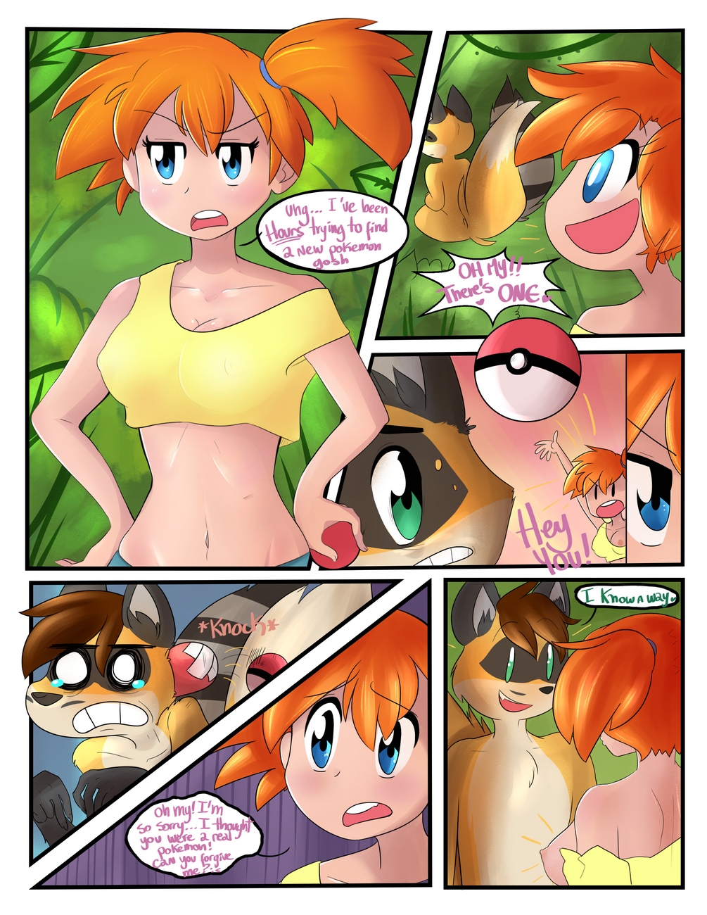 Misty Catches Her Pokemon Porn Comic - Page 001