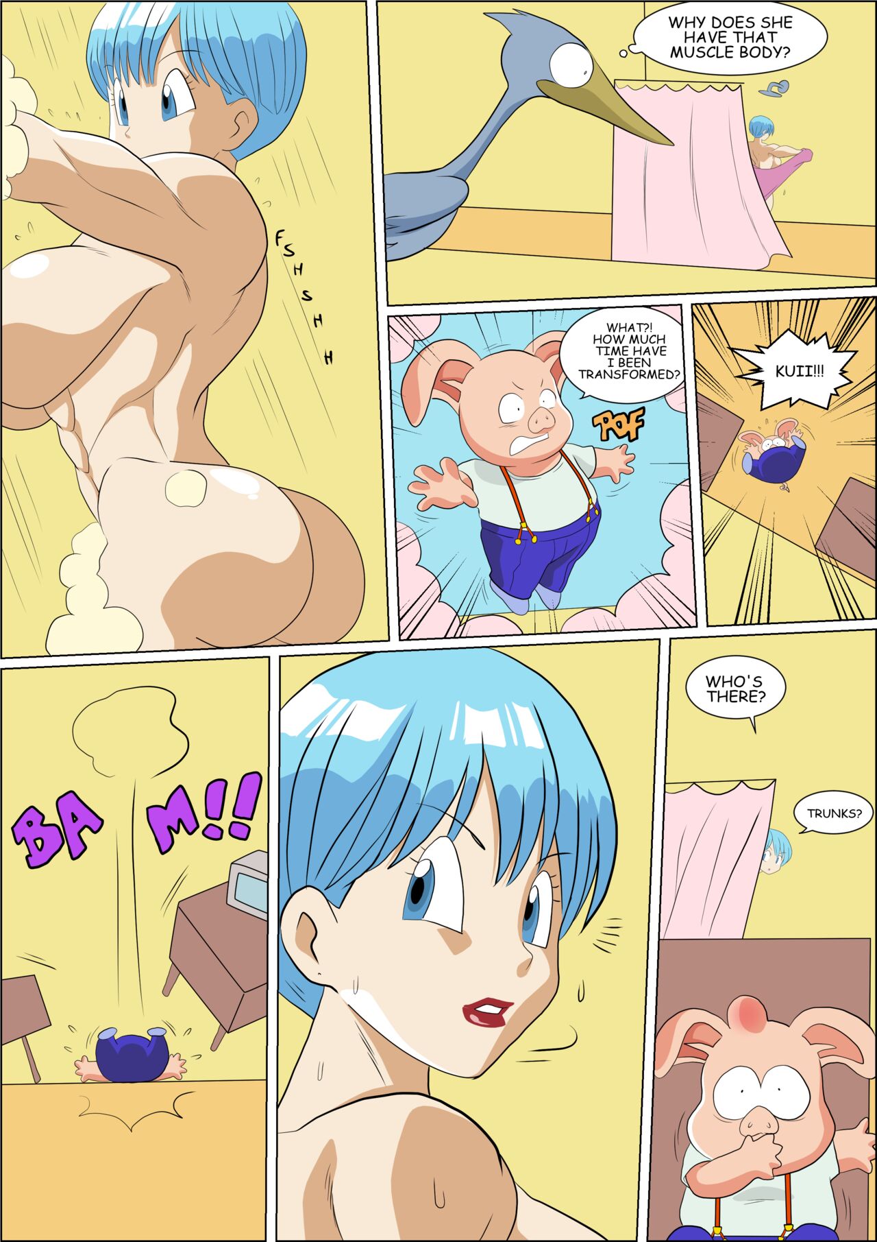 Muscular Bulma Porn Comic - Page 002