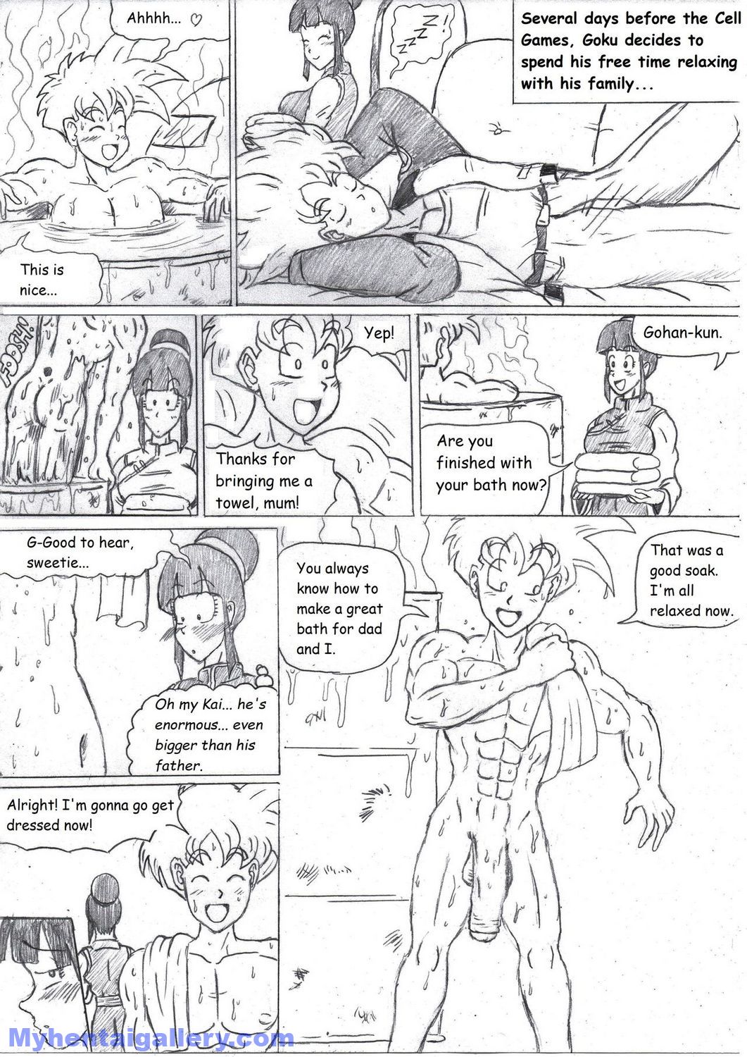 Dragon Ball NTR 3 - Hot Bath Porn Comic - Page 002