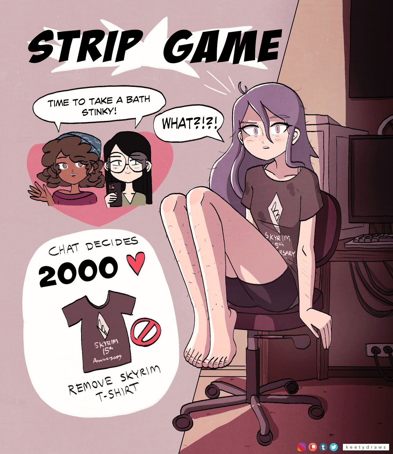 Nerd Girl Strip Game HD Hentai Porn Comic 001 