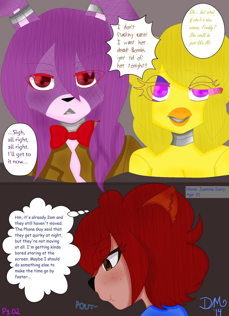 Night 1 Bonnie x Jasmine Porn Comic Page 002 