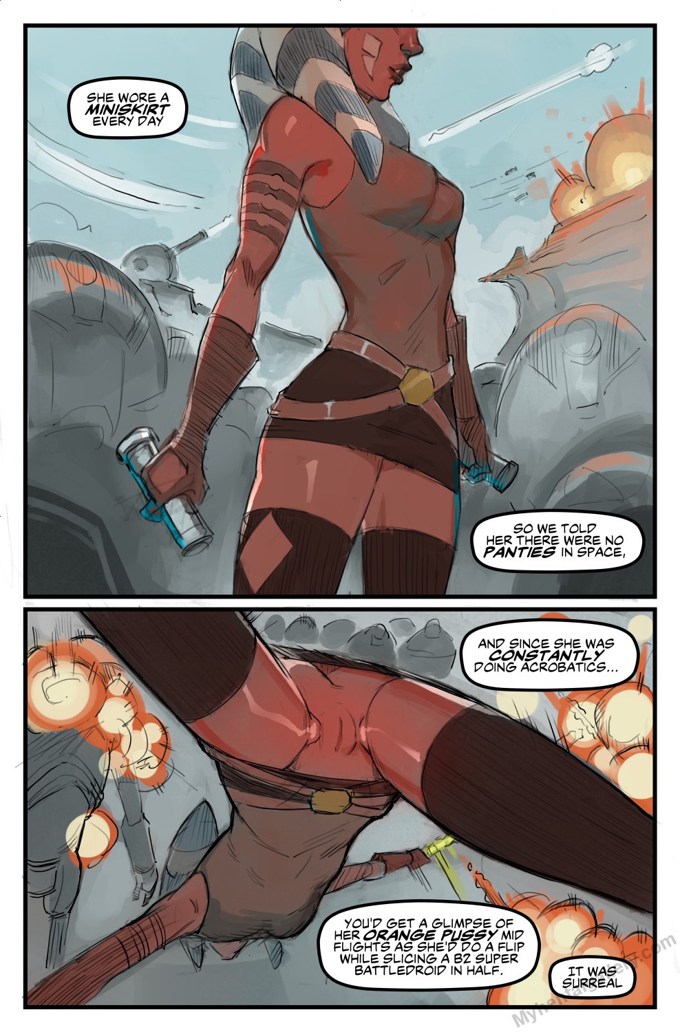 Ahsoka Porn - Obi Wan Tells Luke About Ahsoka Tano Porn Comic - Page 1_003