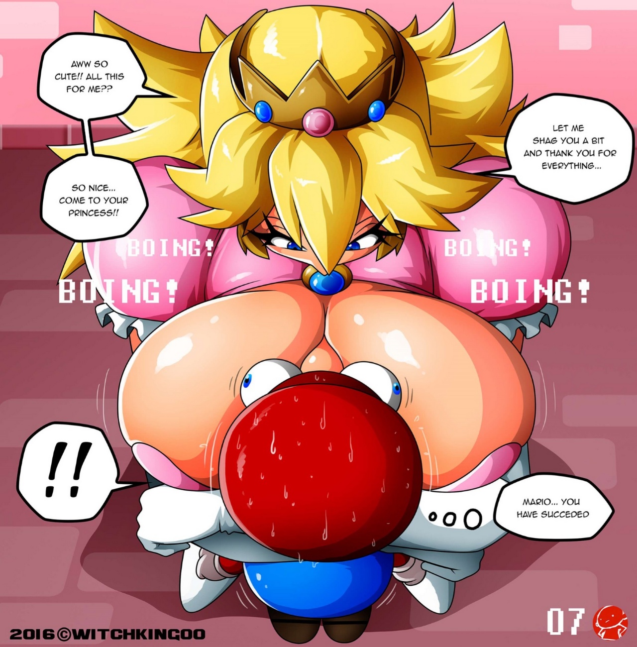 Princess Peach - Thanks Mario Porn Comic - Page 008