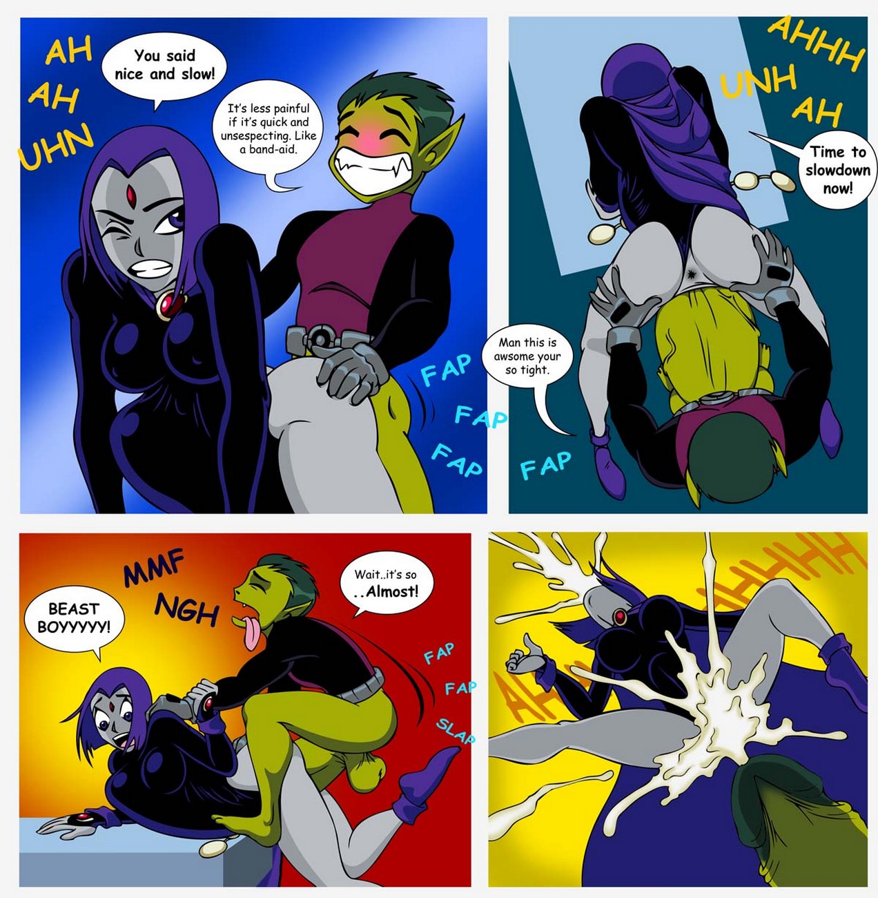 Raven x Beast Boy HD Hentai Porn Comic - 003