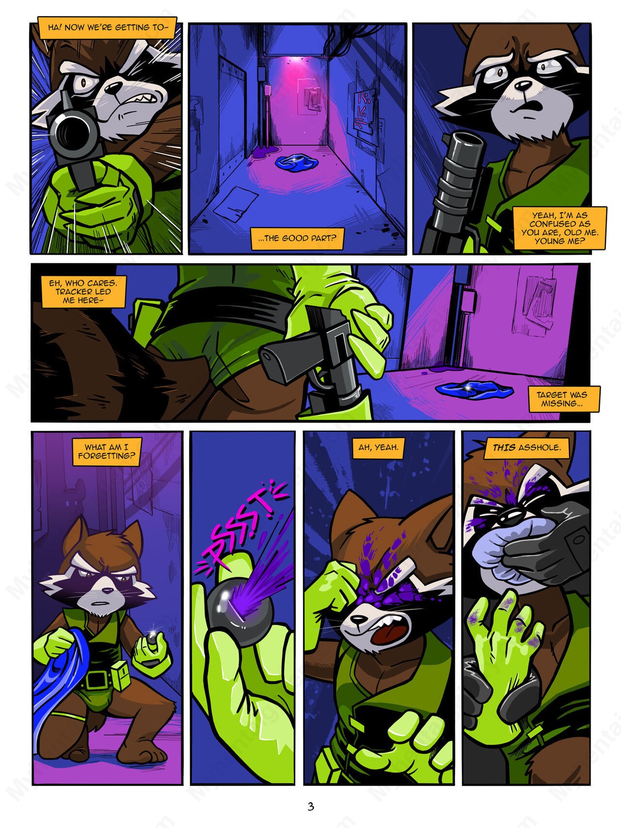 Retro Rocket Raccoon Porn Comic - Page 003