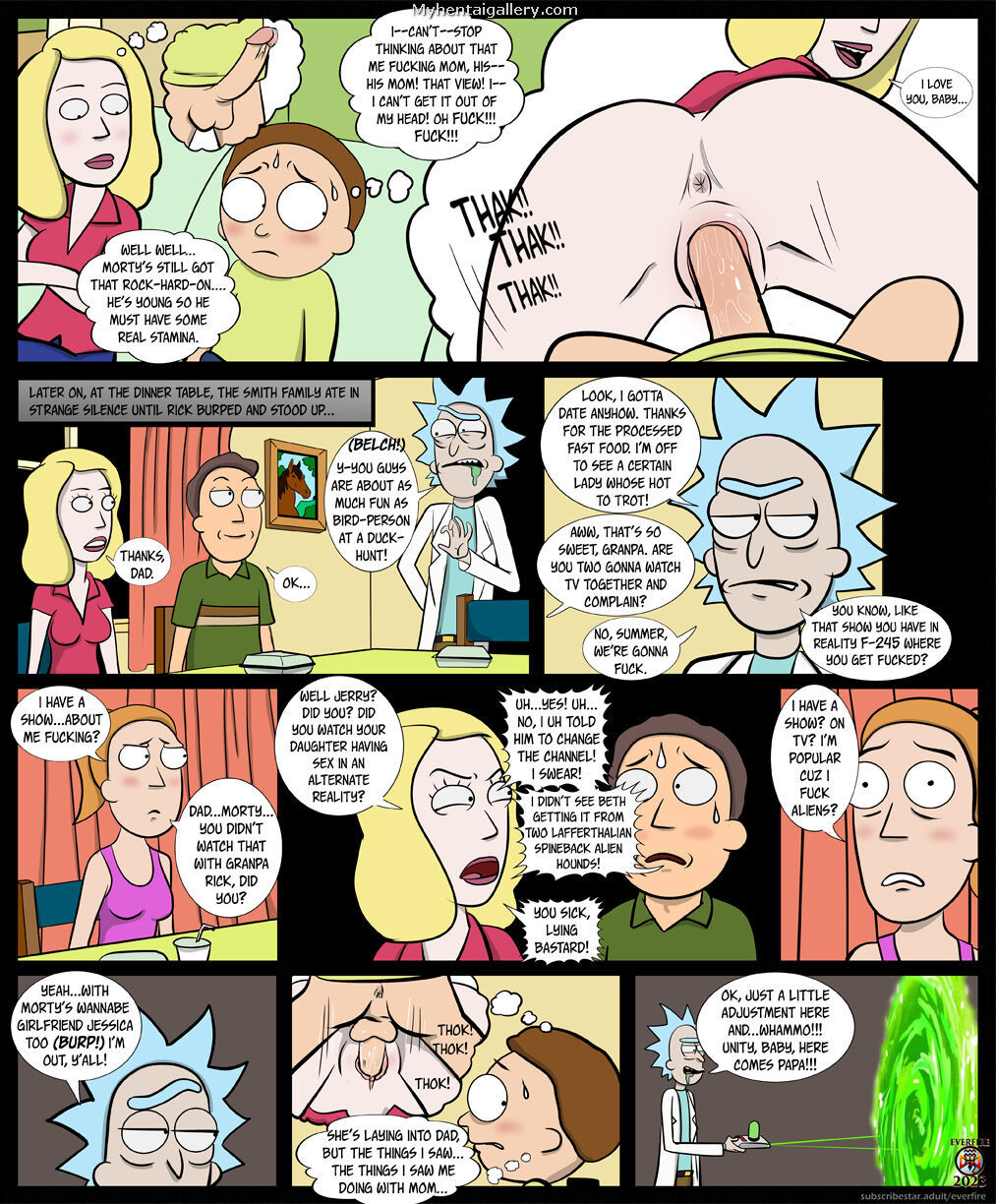 Rick and Morty - A Paralllel Relationship Porn Comic - Page 009