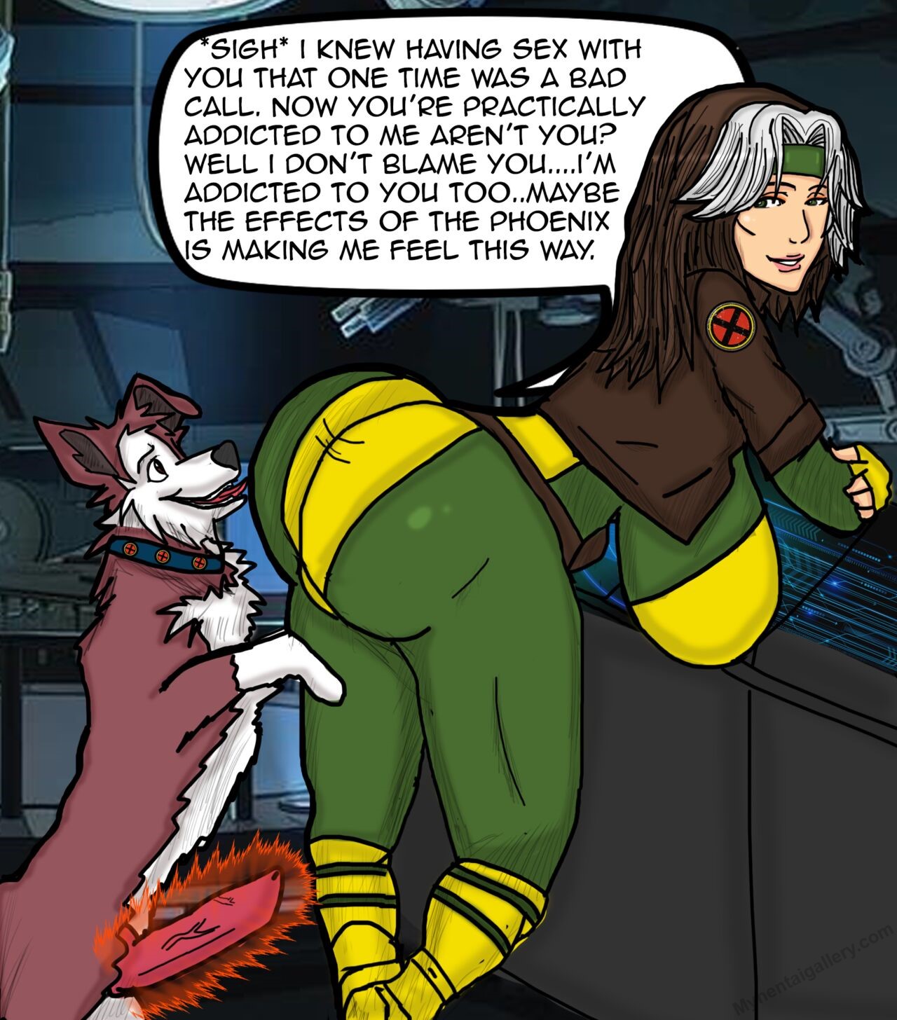 Rogue And The Doggy Phoenix Porn Comic - Page 013