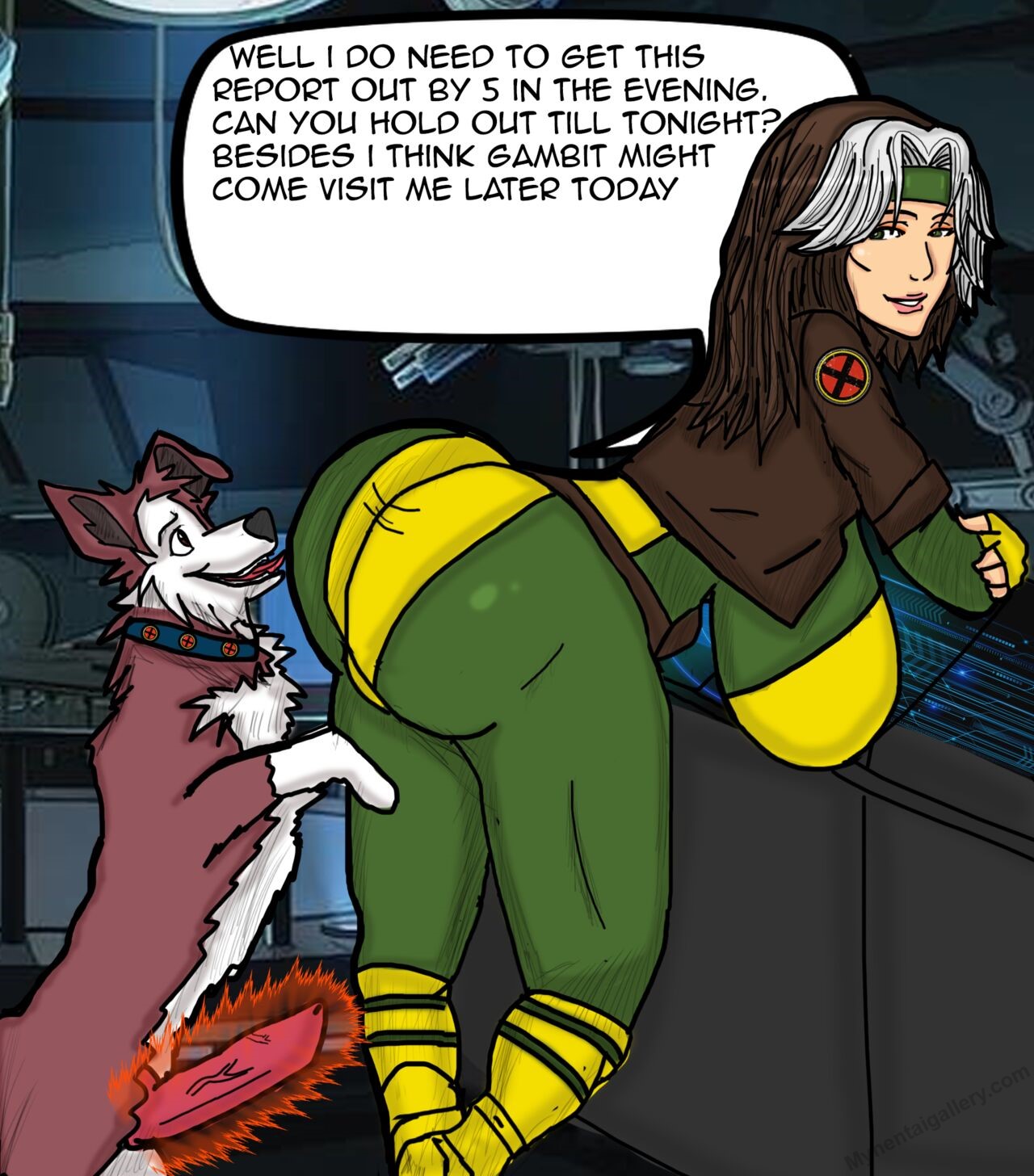 Rogue And The Doggy Phoenix Porn Comic - Page 015