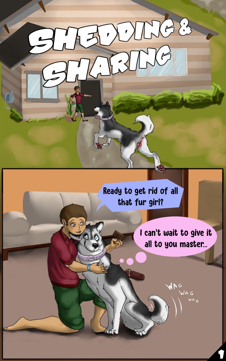 Shedding & Sharing Porn Comic - Page 001