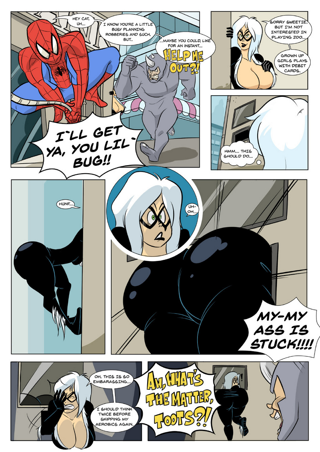 Black Cat Spider Man Porn - Spider-Man And Black Cat Porn Comic - Page 001