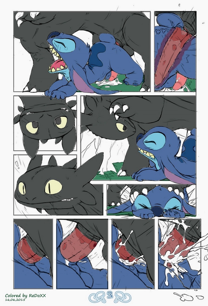 Stitch vs Toothless Porn Comic Page 004 