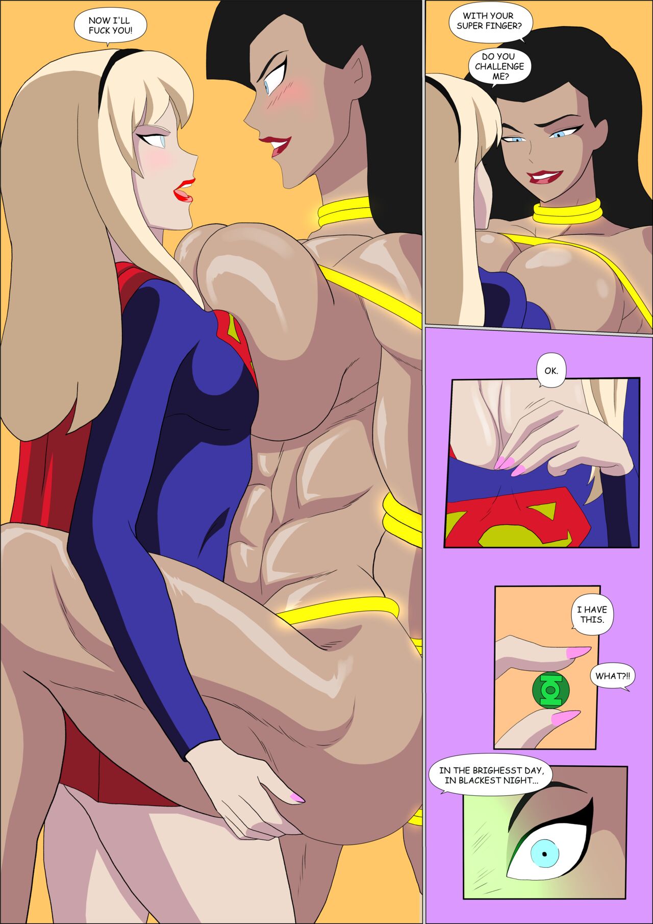 Supergirl X Wonder Woman Porn Comic - Page 014