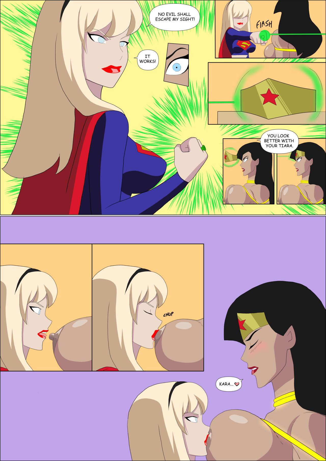 Supergirl X Wonder Woman Porn Comic - Page 015