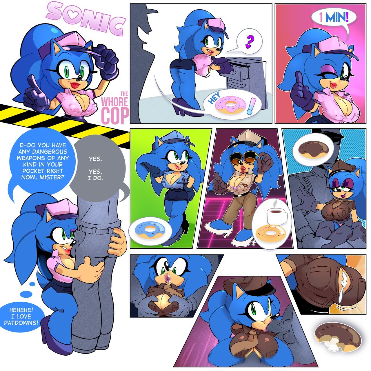 1280px x 1280px - The Dick-Filled Adventures Of Sonic Whore Cop HD Hentai Porn Comic - 004