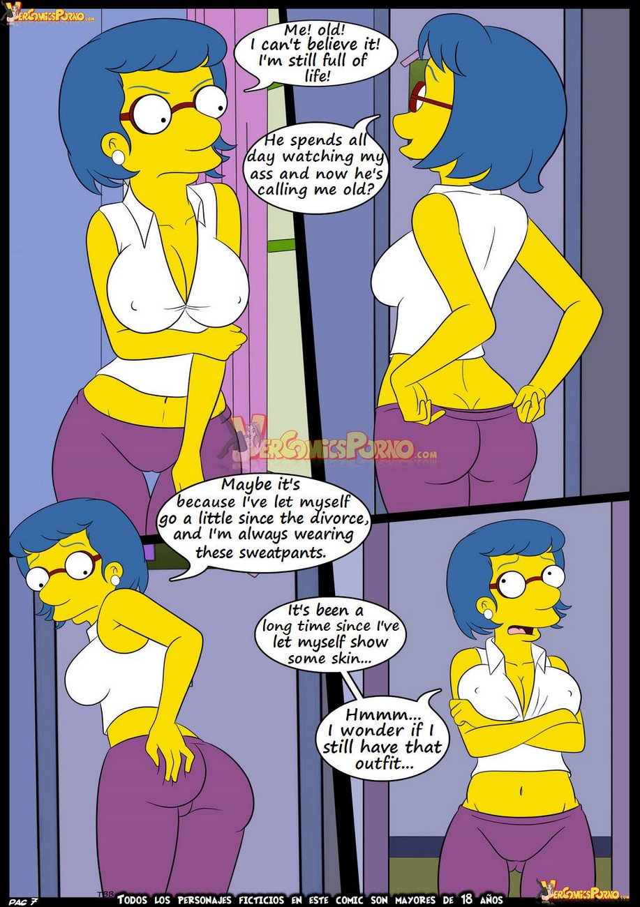 The Simpsons 6 Old Habits - Learning With Mom Porn Comic - Page 008